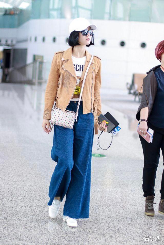 夹克|吴奇隆小娇妻刘诗诗真洋气，剪了短发穿夹克，配阔腿裤减龄又高级