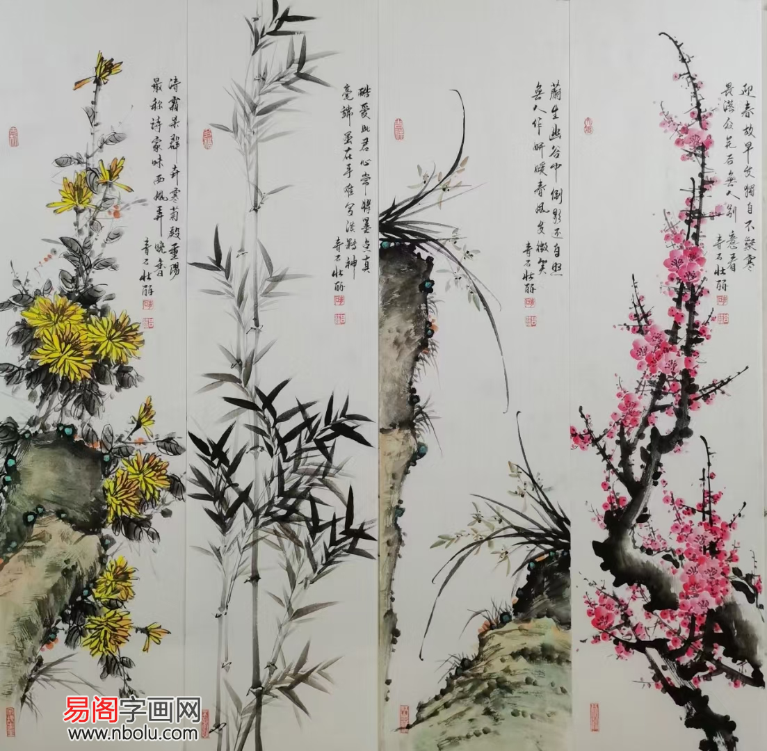 花鸟画|吕壮丽(青石)花鸟画：物我两忘  满纸花香
