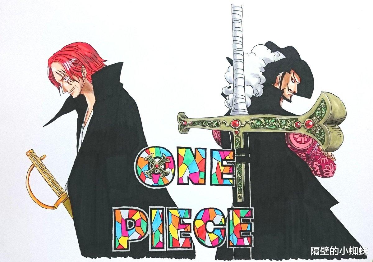 鷹眼|海賊王101卷：“劍豪彩頁”分析，鷹眼香克斯占C位，羅杰待在角落