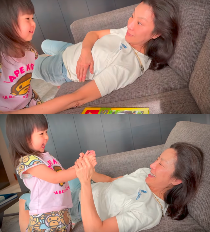 杨紫琼|杨紫琼装晕倒逗“孙女”，获亲亲兴奋睁大眼，无子女小孩身份成谜