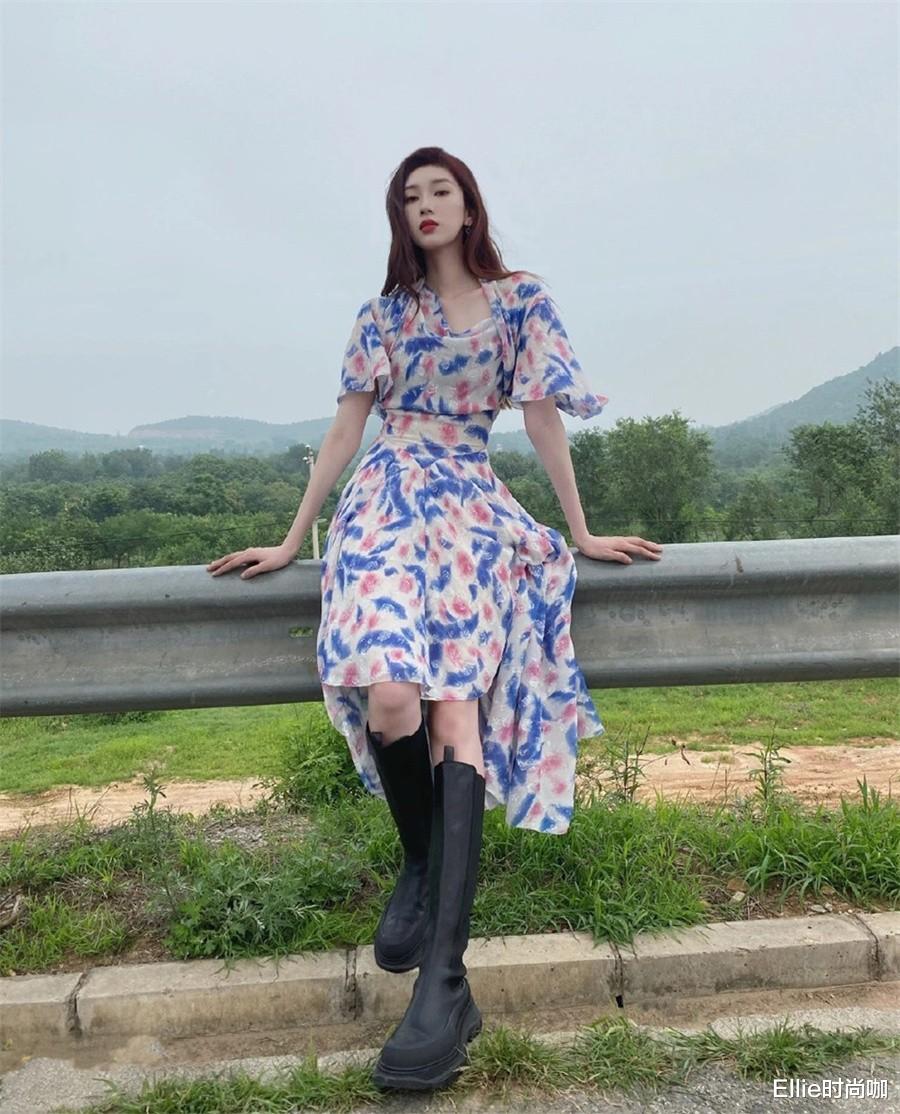 Ellie时尚咖|38岁孙俪扮嫩成功，穿连衣裙配棕色短发，年轻了不止10岁