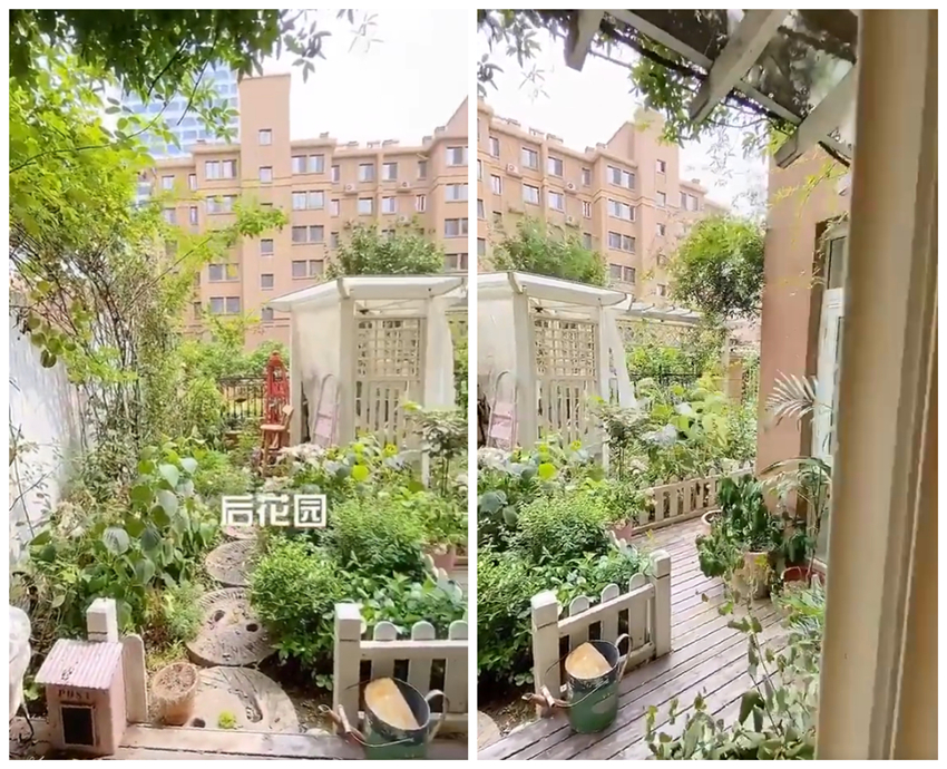 |90后土豪姑娘三室两厅的家，100多平带花园，网友：太羡慕了