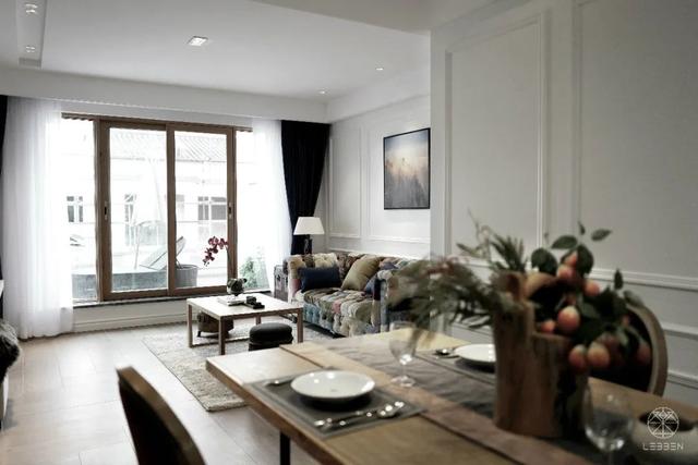 |88㎡现代复古范，做旧质感的家具，中性色的空间，独特的舒适感