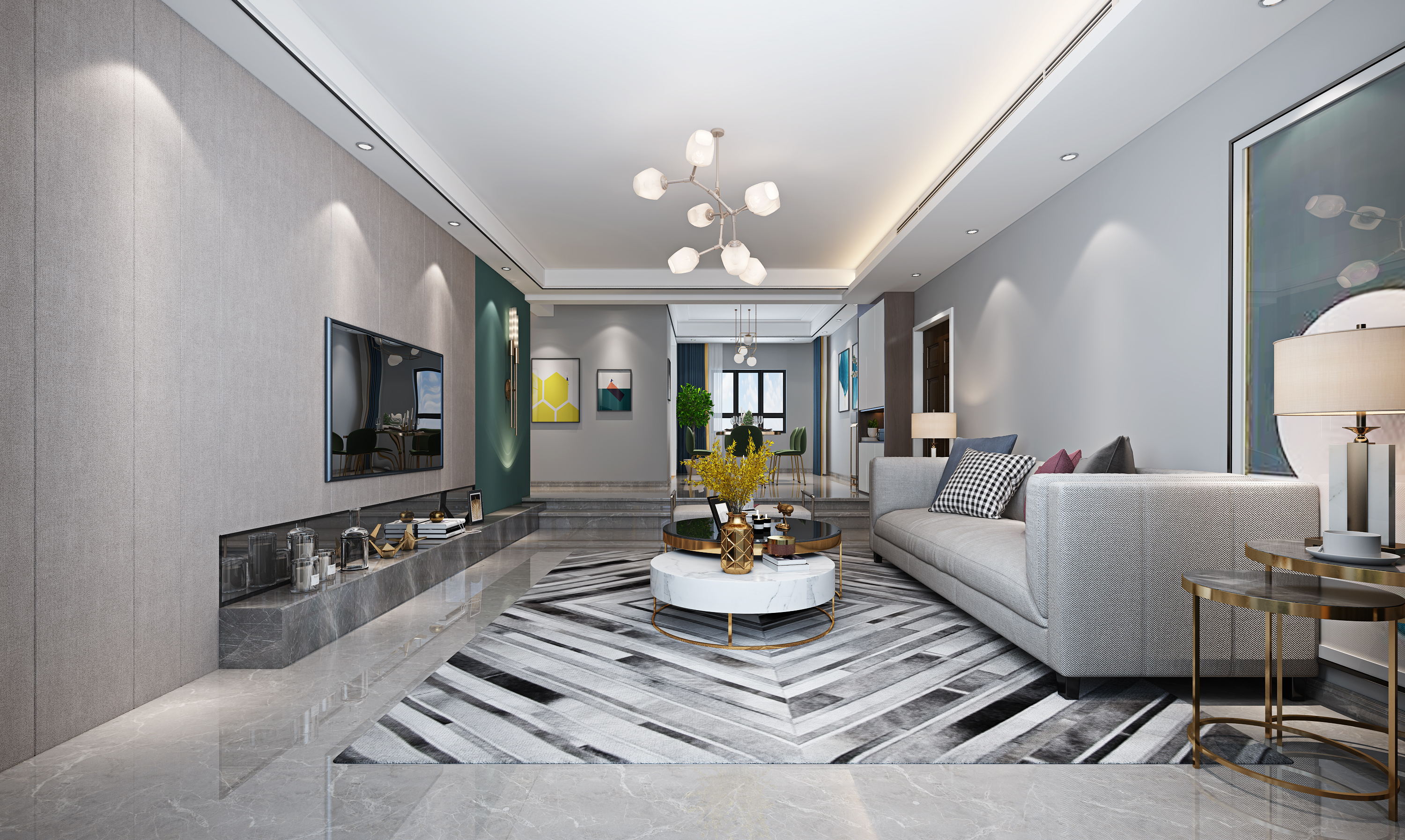 |140平现代简约风三居室实景案例分享 世间美好莫过于此