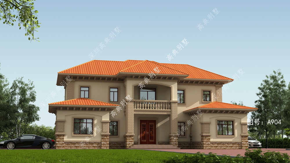 金木水火土别墅设计|实用的欧式别墅，外观简约美观，施工难度不高，符合农村建房现状