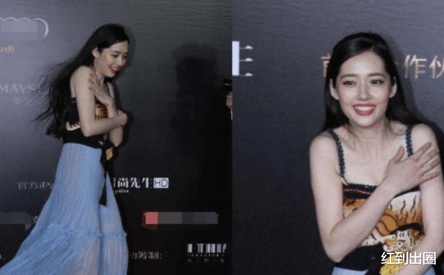 王丽坤|36岁王丽坤走红毯被冷到胃疼，在镜头前捂着肚子，说话声音显颤抖