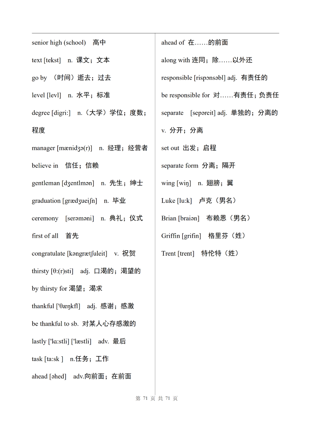 济南朗阁外语培训中心|【济南朗阁】初中三年，6本英语课本，汇成一份英语单词表！替孩子打印！