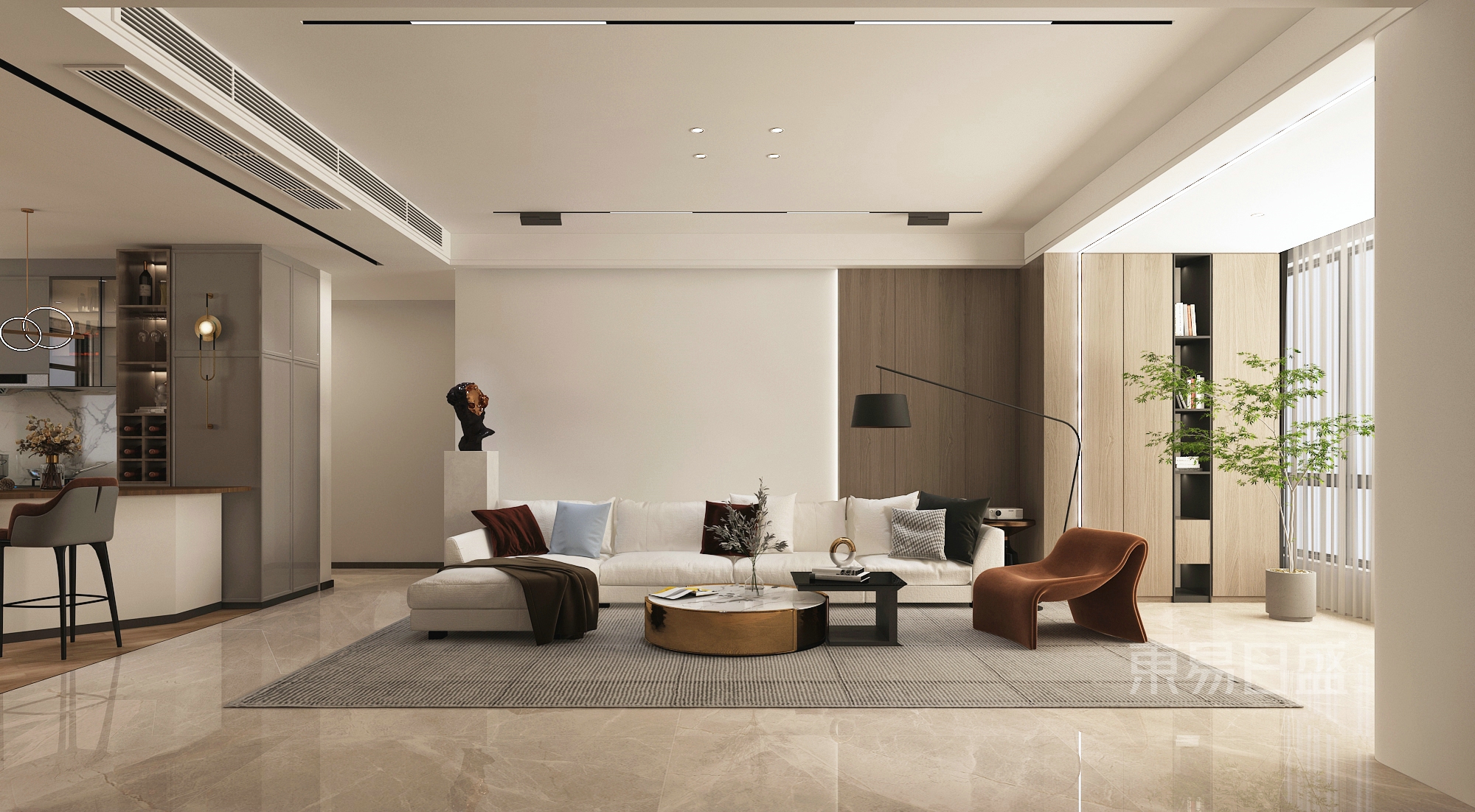 170㎡现代简约,宽敞的空间,打造舒适优雅的家