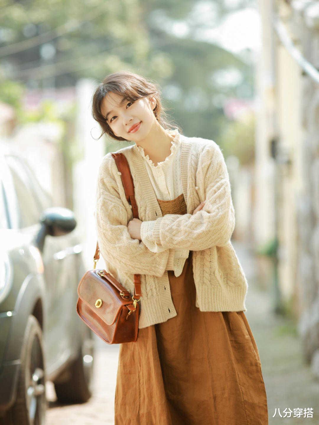 八分穿搭 小个子女生冬天怎么穿？这些针织外套保暖又温柔，显高又时髦