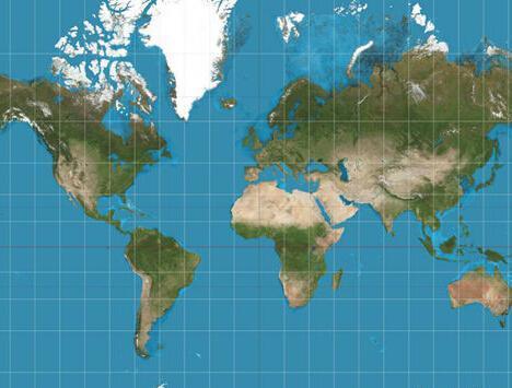 两种应用广泛的世界地图,分别以太平洋和大西洋为中心