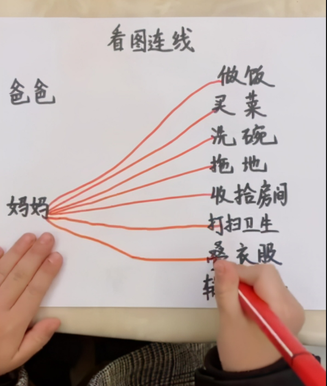 萱爸育儿经|4岁女孩做“看图连线”,背后揭露家庭现状,笑完不久就哭了