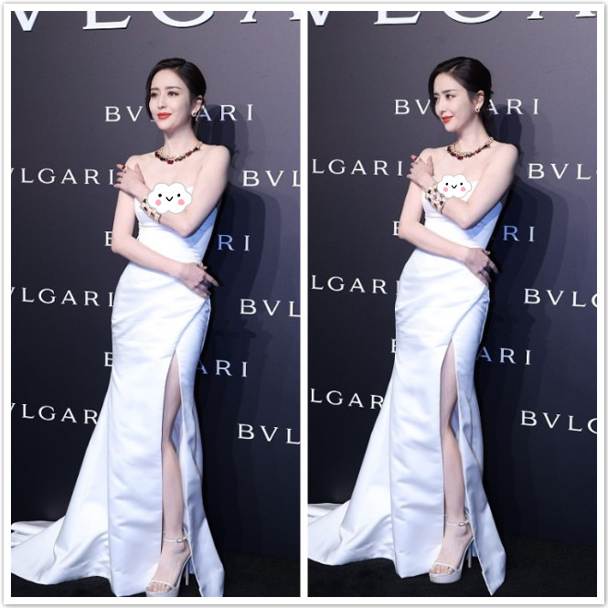 BiuVogue|佟丽娅是不是变胖了，穿白裙看着妩媚了好多，果然自信的女人最美