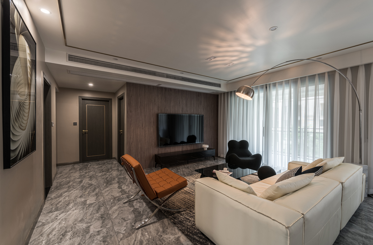 125㎡简约时尚家,色调温暖,设计巧心,符合现代人的审美