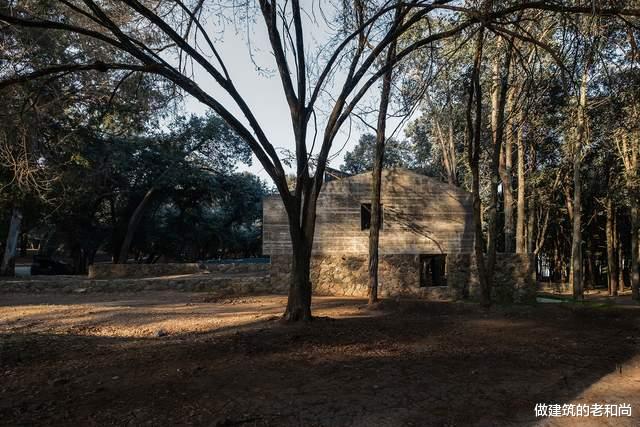 混凝土|顺应场地高差，面向湖景：这个住宅看起来旧旧的，内部却光影斑驳