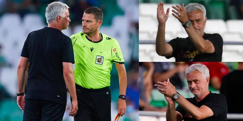 嘉岷小姐姐|穆里尼奥染红后鼓掌嘲讽裁判 友谊赛踢成“友尽赛”