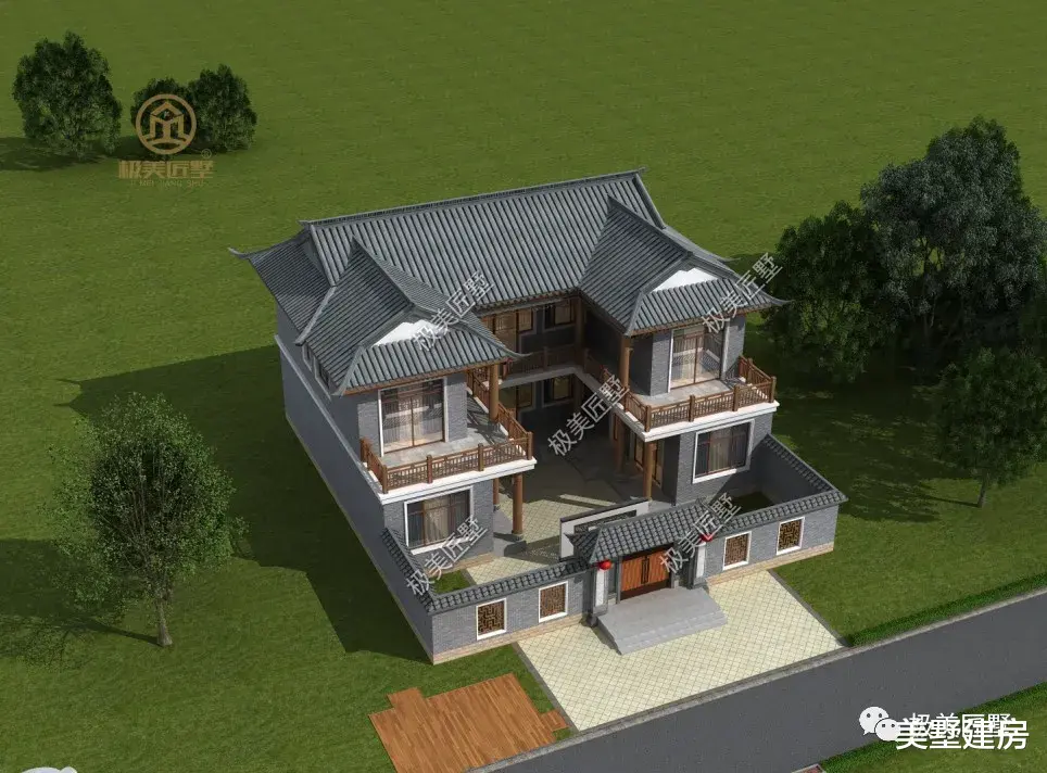 |百看不厌的中式小院,回乡建一栋,邻居看了都羡慕不已