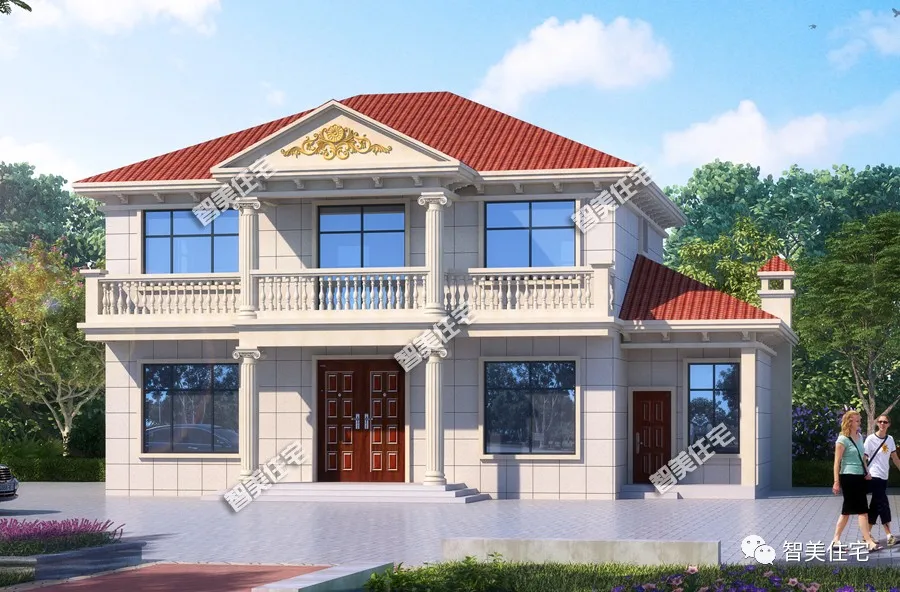 14.8×9.5米农村别墅，堂屋和厨房空间都很大，主体26万