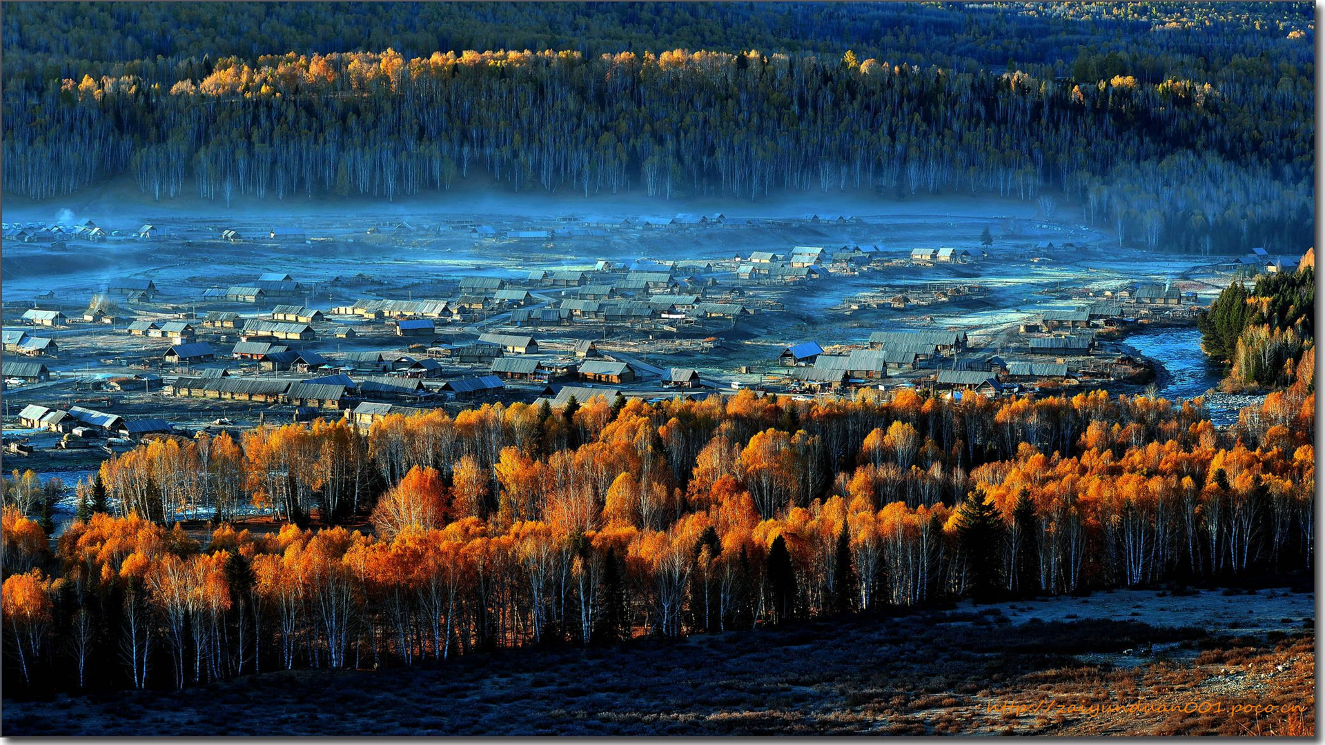哈尔滨 新疆有处“绝美”村庄，房屋材料均为木质，被称“神的自留地”