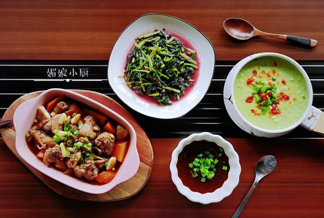 袁建明聊育儿|晒晒50岁阿姨的午餐，2人3菜少油少盐也鲜美入味，适合夏天吃