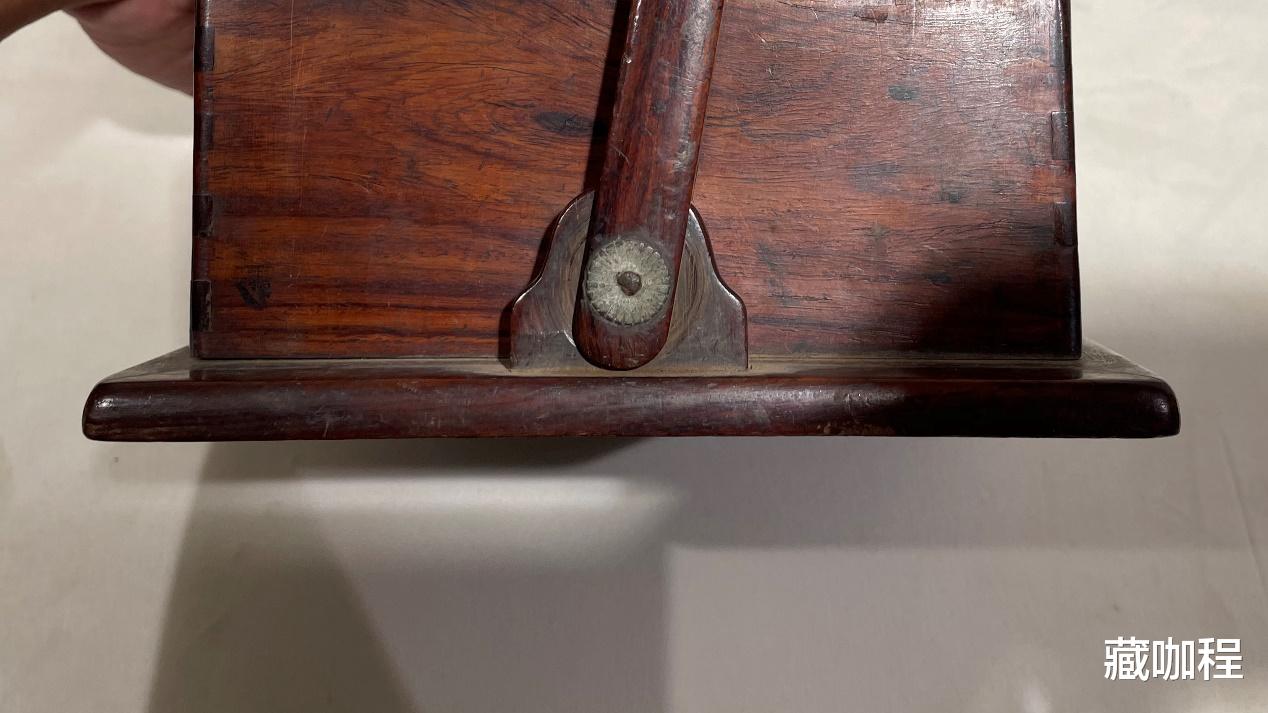 压胜钱|玩不厌精，黄花梨小方盒提梁可折叠