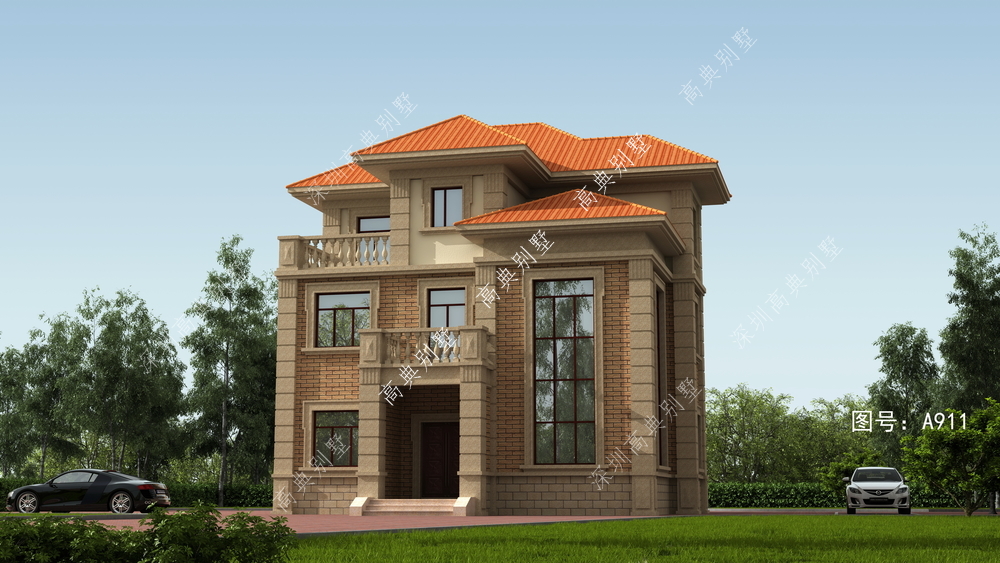 |三层欧式别墅，精致美丽、卧室数量多，满足大部分需求。