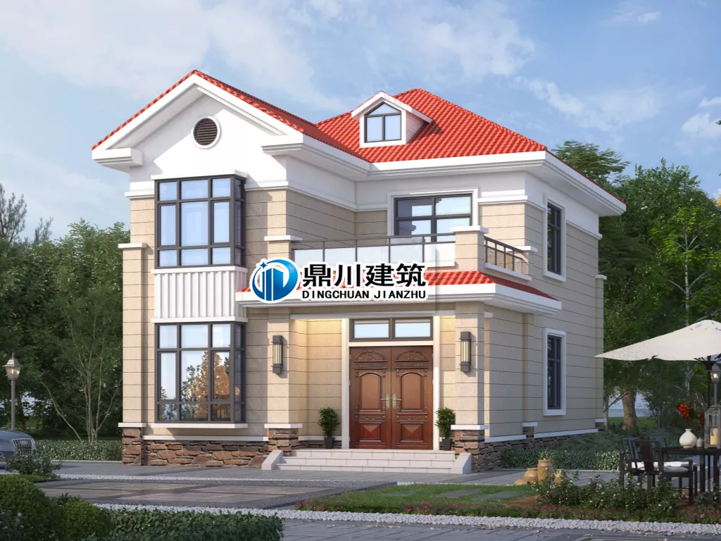 |主体21万农村二层小别墅，8.4×12米，小开间这么建舒适实用