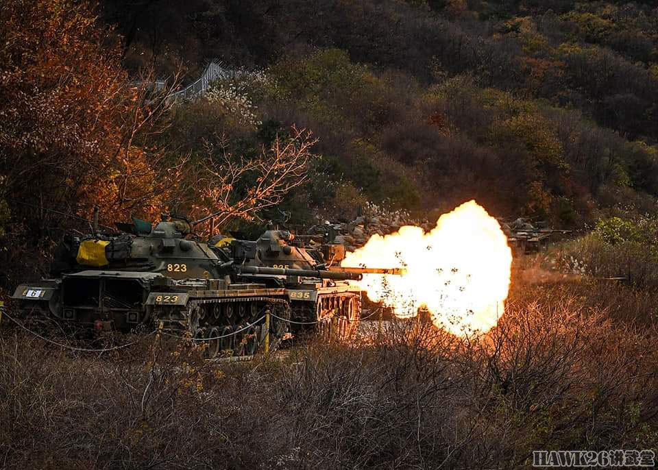 海军陆战队|谢幕演出：韩国海军陆战队M48A3K坦克实弹演习 90mm主炮的怒吼