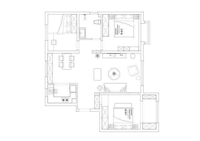 121平现代风三居室，收纳设计美观又实用