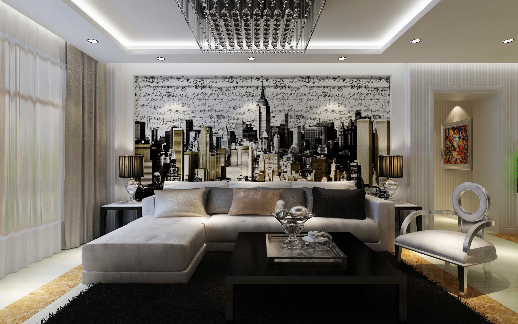 |135㎡现代简约风，个性十足，随心随意