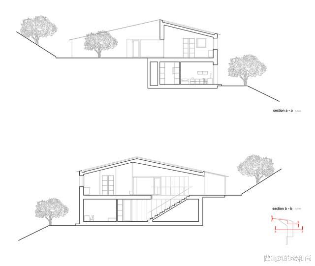 客厅|与场地嵌入的两层住宅：利用建筑消化高差，坐拥南侧优美景观