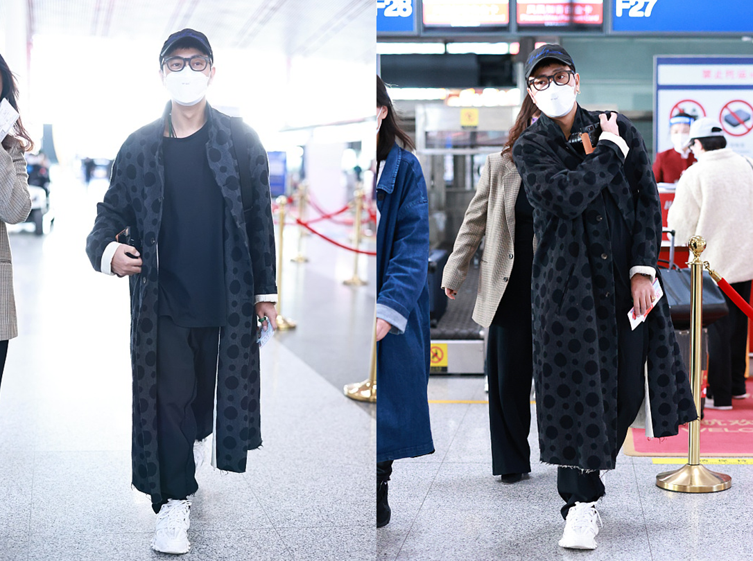 陈坤|45岁的陈坤把自己打扮得像20岁小伙，穿一身黑少年感满满，好年轻