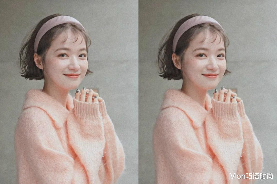 短发|夏天，短发的女生这么来扎发：半留半扎，简单利落又显脸小，好美