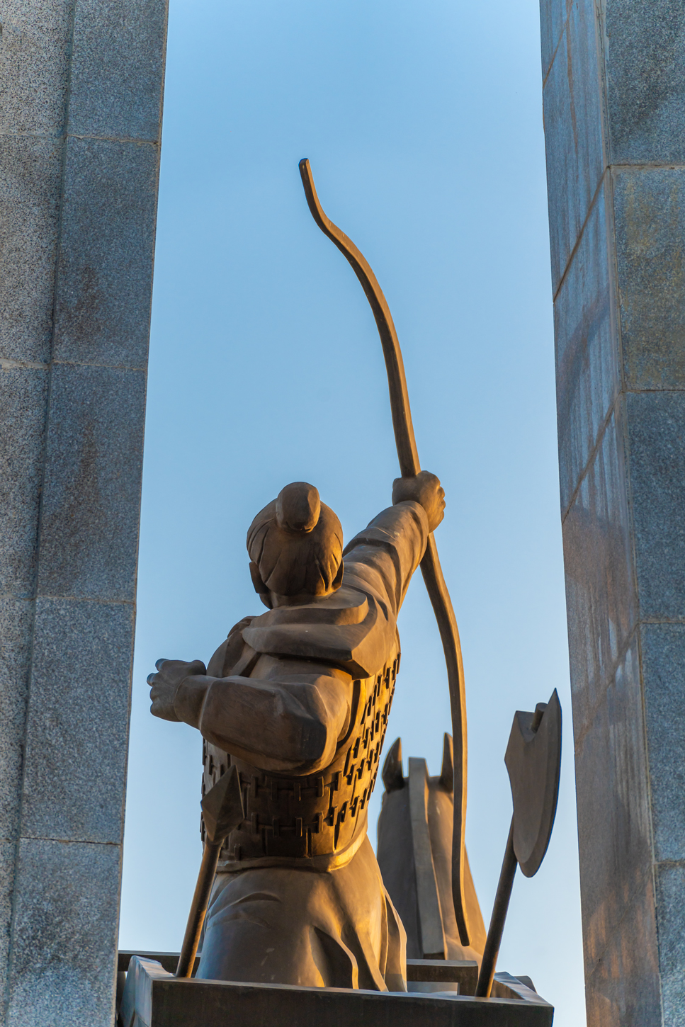 英子随拍 四川达州：夕照土溪汉阙广场一组 中国汉阙之乡 古賨国都