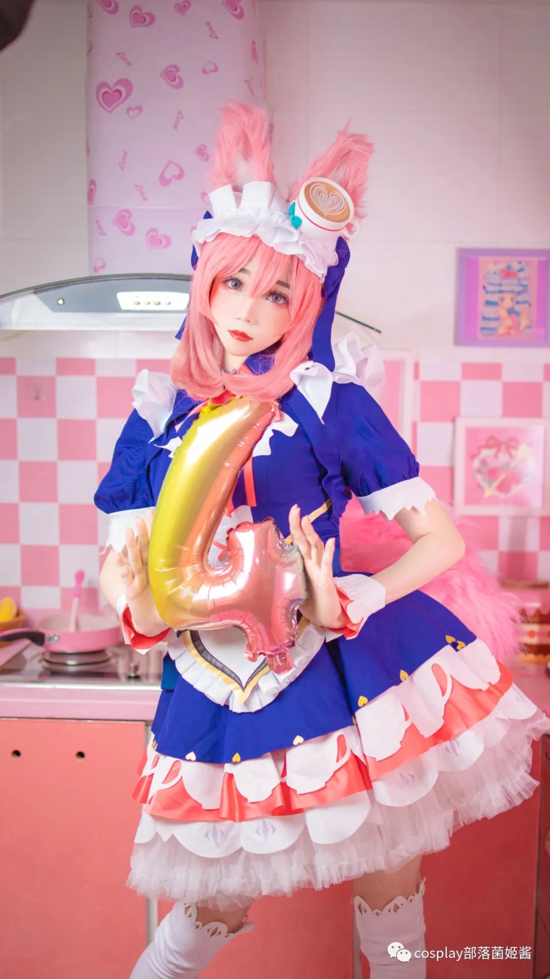 妲己|cos：王者荣耀妲己女仆咖啡@岑伊