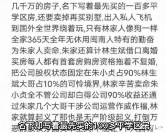 林生斌|曝林生斌大嫂怒斥小贞玩心重，白占90%股份，林家人起义也正常