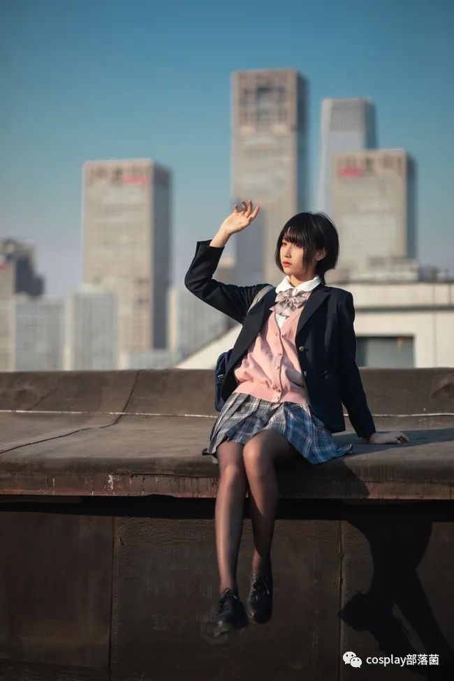 |JK少女：一起来天台学习吧