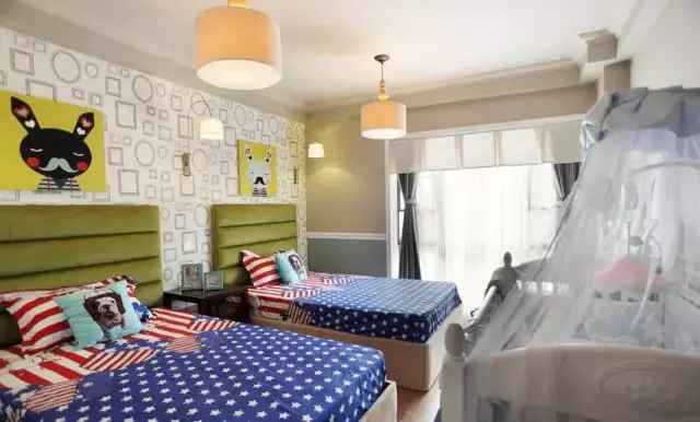 200㎡佛系美式风，老公装修只花了40w，电视背景墙设计得真好看！