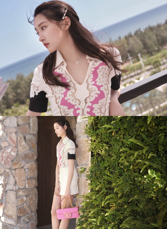 Lady变美日记 关晓彤的“超模身材”绝了，穿轻薄花纹裙“遮”曲线，挺有韵味