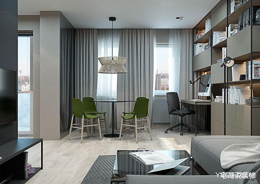 宅哥说装修 90后夫妻的42㎡小家,面积虽然不大,但高级感怎么也藏不住,大气