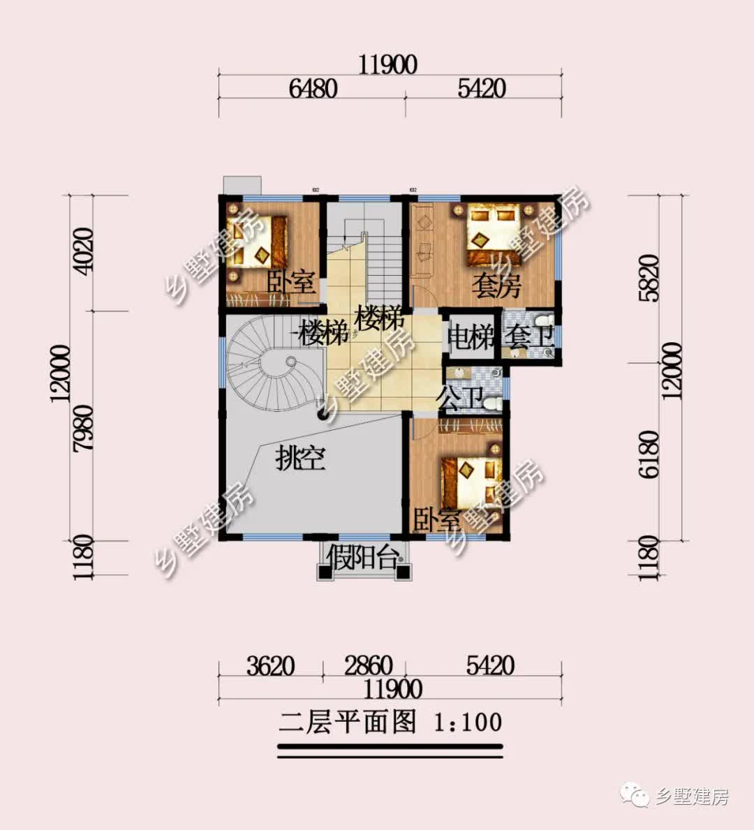 |占地一百多平就能建好房，电梯楼梯齐全，你觉得怎样
