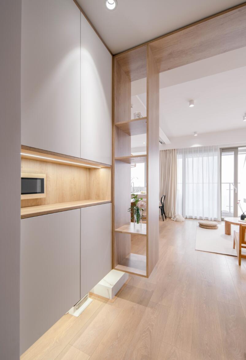 |“一体化设计”确实很不错，完工后，真看不出她家只有76㎡