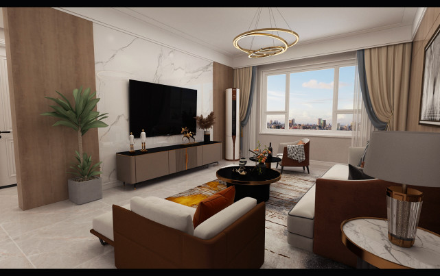 121平现代风三居室，收纳设计美观又实用