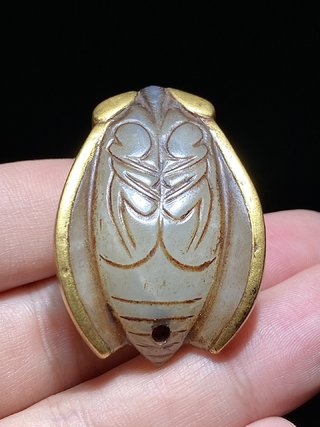 |留皮 白玉 瑞兽 把件 挂件