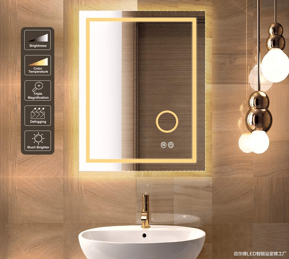 你对智能家居的理解,可以先从LED浴室智能镜开始~