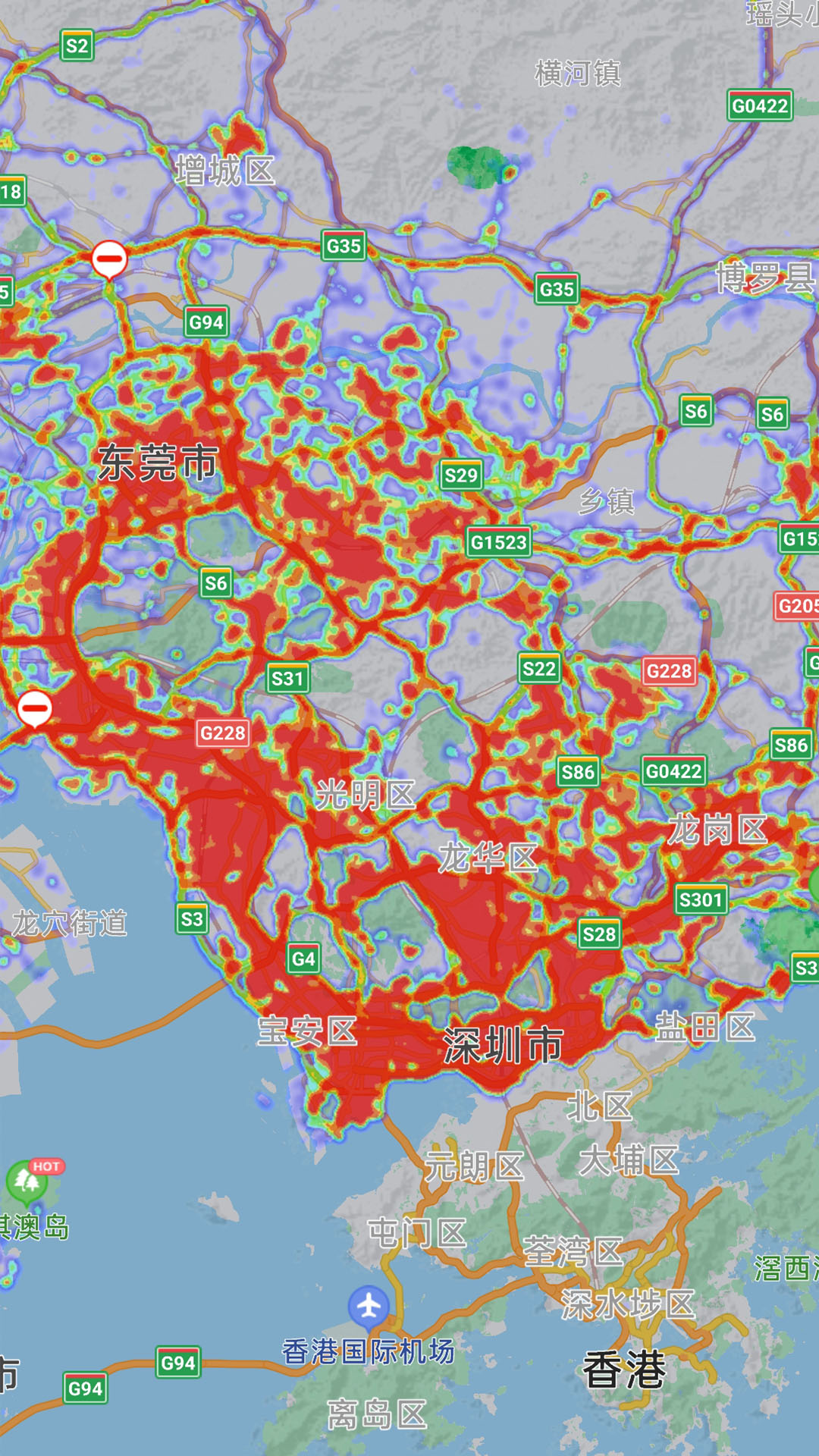 城市数据 2021年五一假期城市热力图