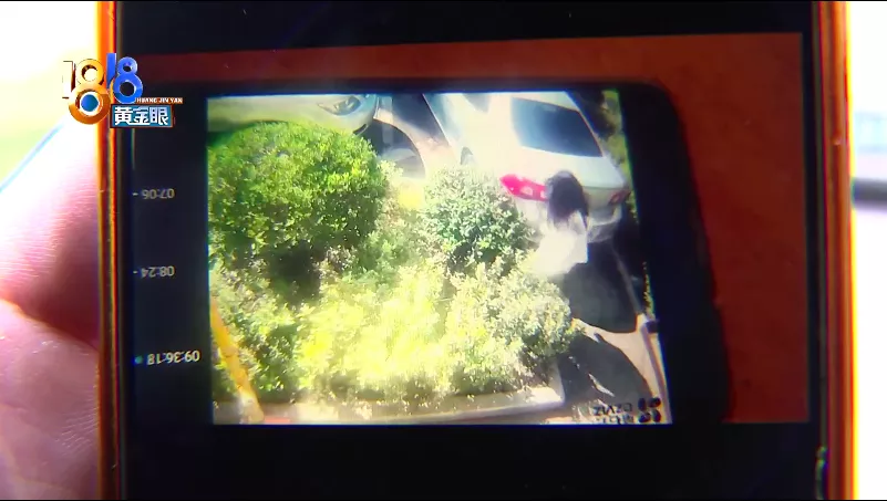 车子两道划痕,监控拍下女子
