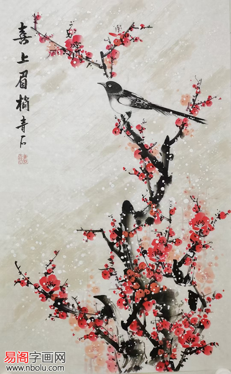 青石(吕壮丽)写意花鸟画柿子图,画出家的感觉,适合家庭装饰挂画