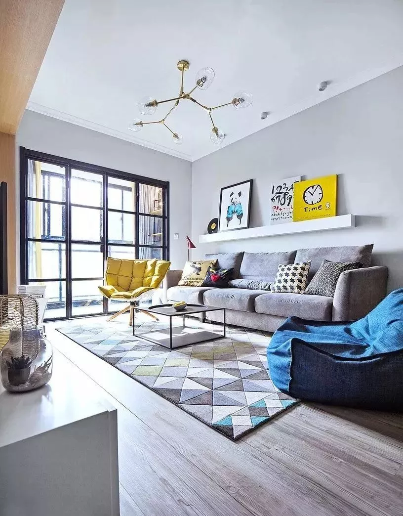 |92平北欧风小窝，采光超棒，就爱文化砖电视背景墙！