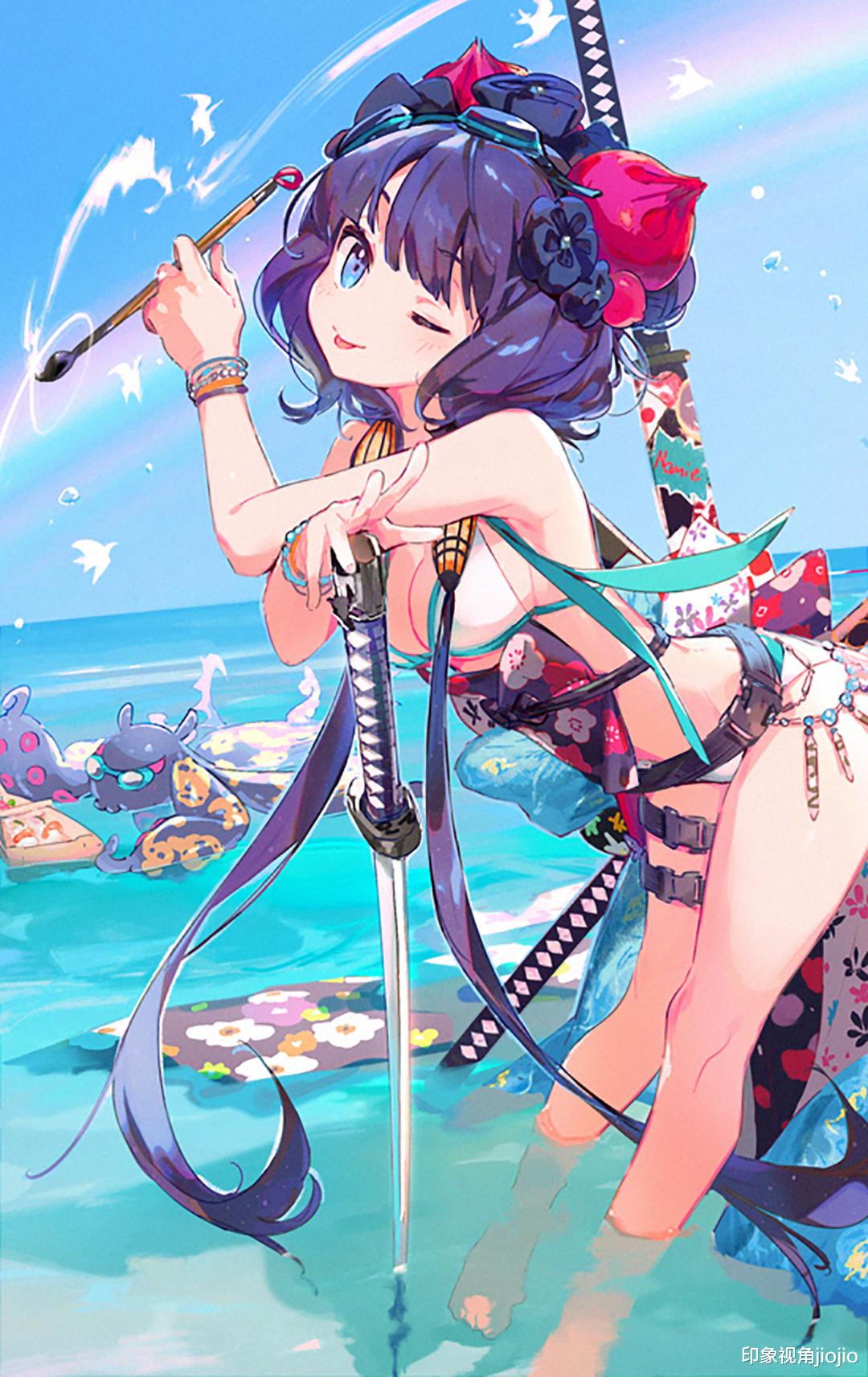 忍者|炫彩华丽的游戏同人插画，画风清新，色彩搭配绝赞