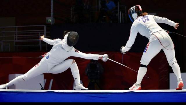 林志玲|奥运击剑选手撞脸林志玲，白皙长腿太吸睛，身材不输专业超模